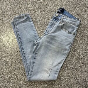 Aeropostale Jeans Womens 2 Short 25x26 Aero High Rise Jegging Distressed Stretch